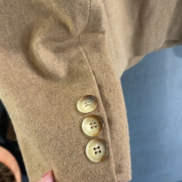 Vintage Evan Picone 100% Wool Blazer 1980s ILGWU Union Made camel tan women’s 8 - Picture 6 of 13